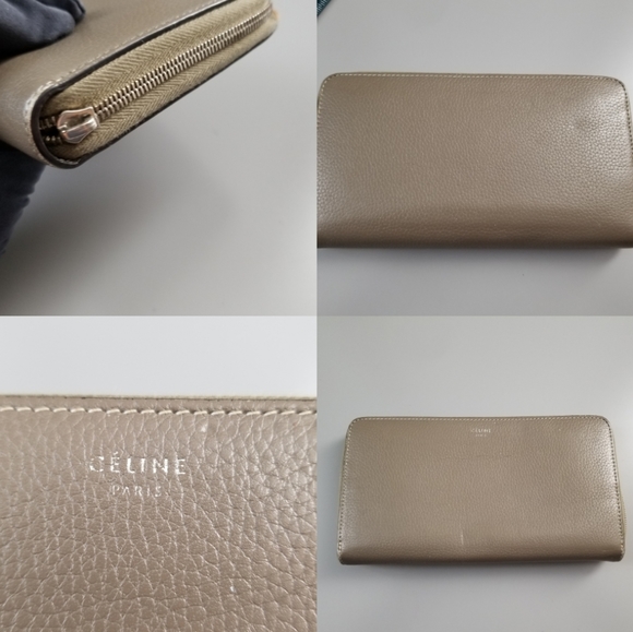 CELINE Beautiful Large Zippy compact wallet Solid color - Picture 7 of 16